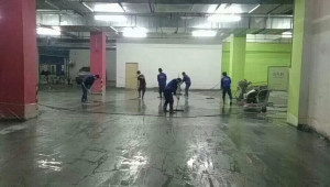 南京新街口全民健身中心车库AGV机器人自动停车地坪系统完工