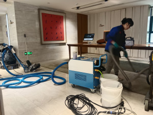 南京伊洁特斯环境科技有限公司完成全季南京南站店无刷地毯清洁 大理石养护项目