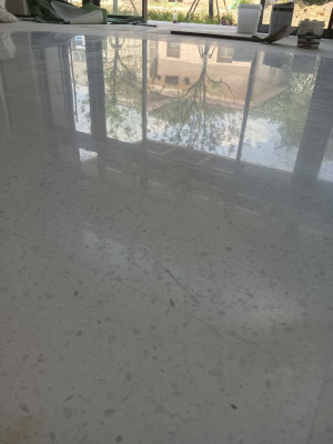 南京中宁府售楼中心大理石抛光 大理石结晶 大理石翻新项目由南京伊洁特斯公司完成