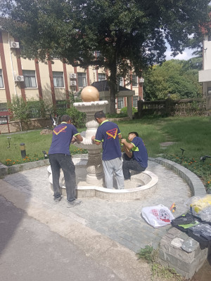 江苏师范大学随园校区景观石修复 防护 深沉清洁由南京伊洁特斯公司完成