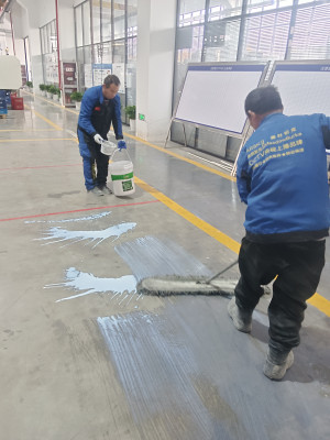 南京博西华电子工厂地坪固化 地面划线项目由南京伊洁特斯环境科技有限公司完成