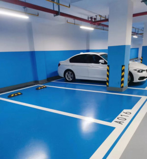 圣和集团车库环氧树脂地坪项目由南京伊洁特斯环境科技有限公司施工